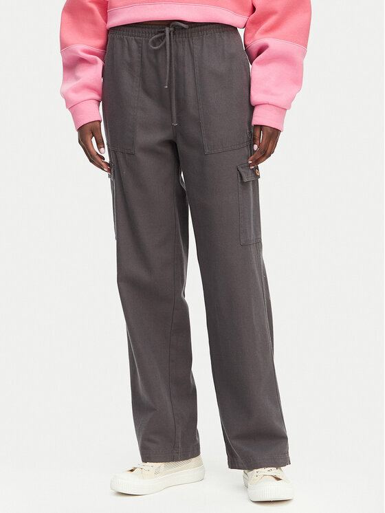Roxy Pantaloni din material Precious ERJNP03584 Bleumarin Regular Fit