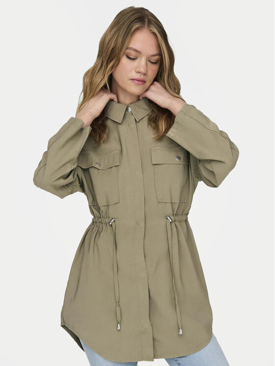 ONLY ONLY Hemdjacke Nadine 15308614 Khakifarben Regular Fit