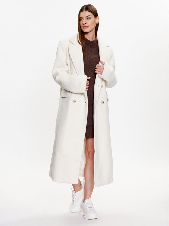Gina Tricot Gina Tricot Kabát pro přechodné období Marie 19200 Écru Regular Fit