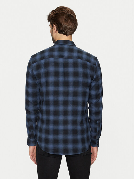 Blend Blend Koszula 20717421 Granatowy Slim Fit