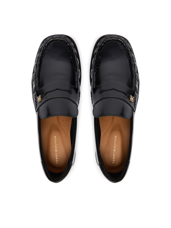 Tommy Hilfiger Tommy Hilfiger Mokasyny Square Toe Abrasivato FW0FW08825 Czarny