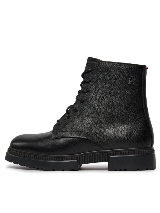 Tommy Hilfiger Tommy Hilfiger Μπότες Comfort Cleated Termo Lth Boot FM0FM04651 Μαύρο