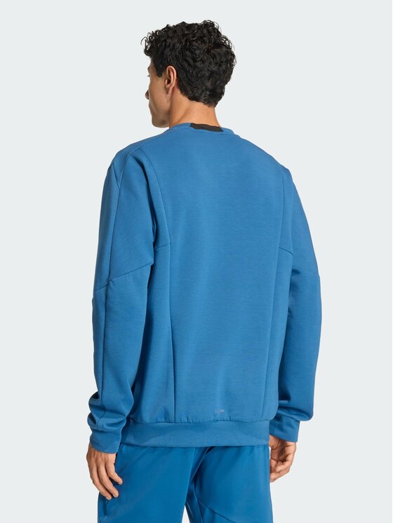 adidas adidas Bluza Designed for Training Crew Niebieski jasny Regular Fit