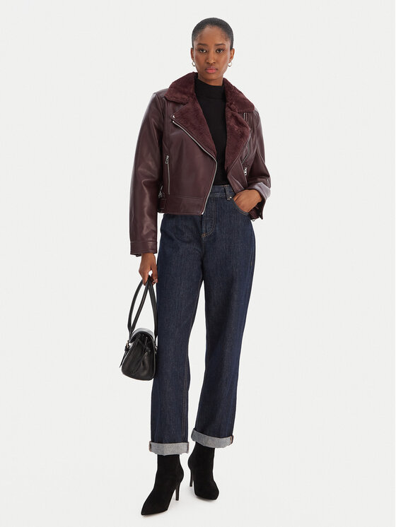 Vero Moda Vero Moda Dirbtinės odos striukė Hailey 10250405 Violetinė Regular Fit