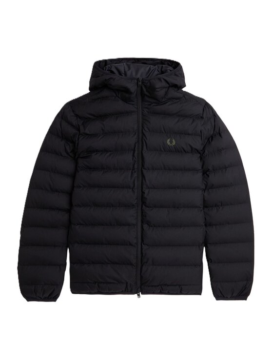 Fred Perry Giubbotto piumino Fred Perry Piumino Nero con Cappuccio Hooded Insulated Jacket Nero Regular Fit Modivo