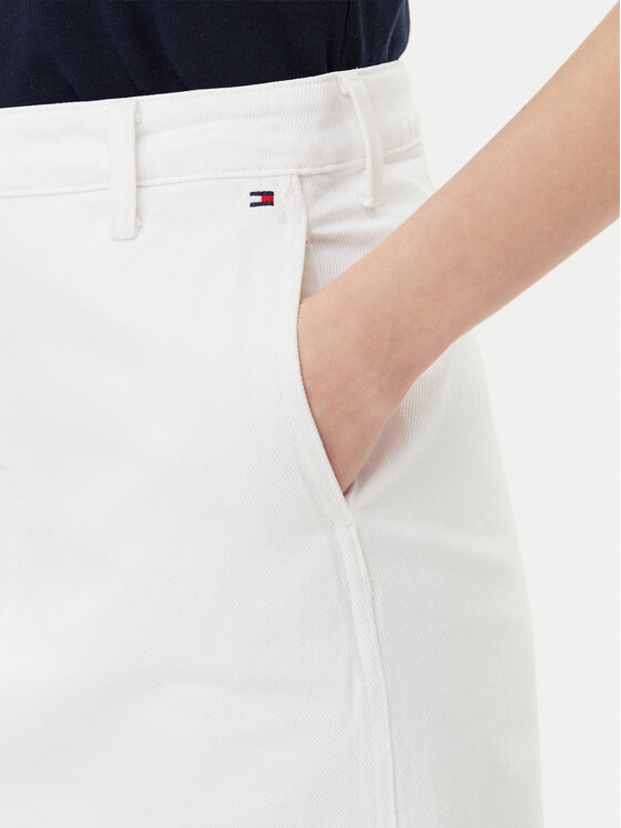 Tommy Hilfiger Tommy Hilfiger Jeans suknja WW0WW44391 Bijela Regular Fit