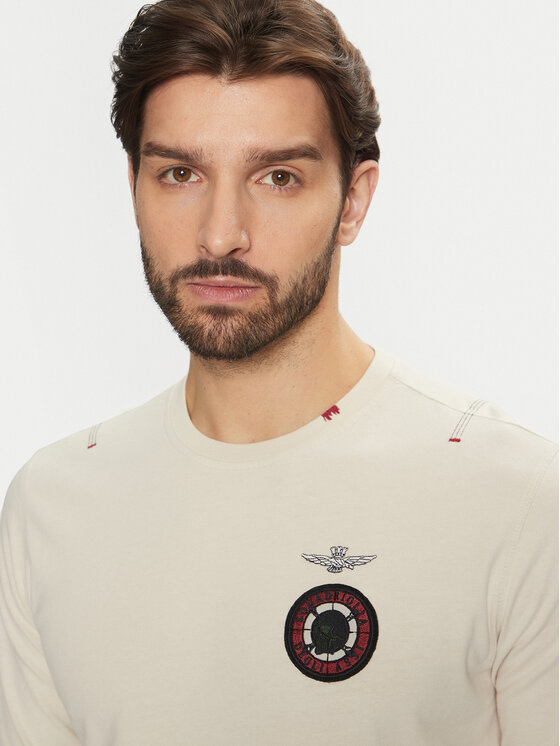 Aeronautica Militare Aeronautica Militare Longsleeve 242TS2314J564 Εκρού Regular Fit