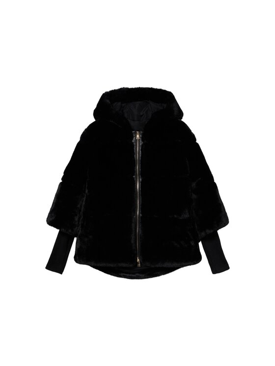 Oltre Oltre Płaszcz zimowy 0075R000470N033 Czarny Baggy Fit