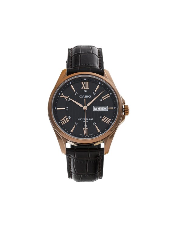 Casio Casio Zegarek MTP-1384L-1AVEF Brązowy