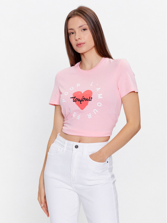 ONLY Tričko 15266625 Ružová Regular Fit
