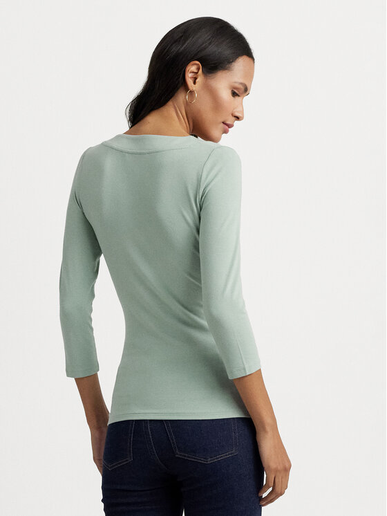 LAUREN RALPH LAUREN Lauren Ralph Lauren Bluza 200824366019 Zelena Slim Fit