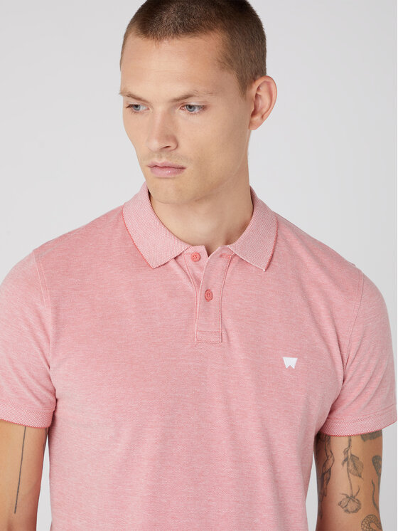Wrangler Wrangler Polo Refined W749KHXAP 112330819 Różowy Regular Fit