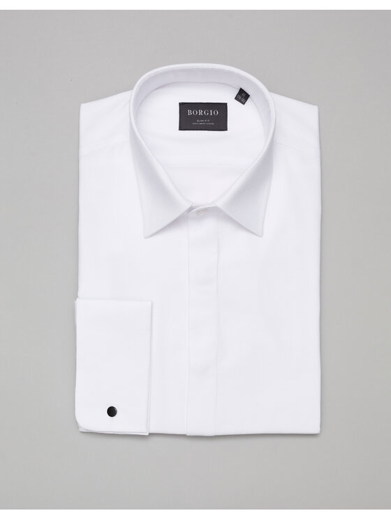 Borgio Borgio Koszula fabrizia Biały Slim Fit