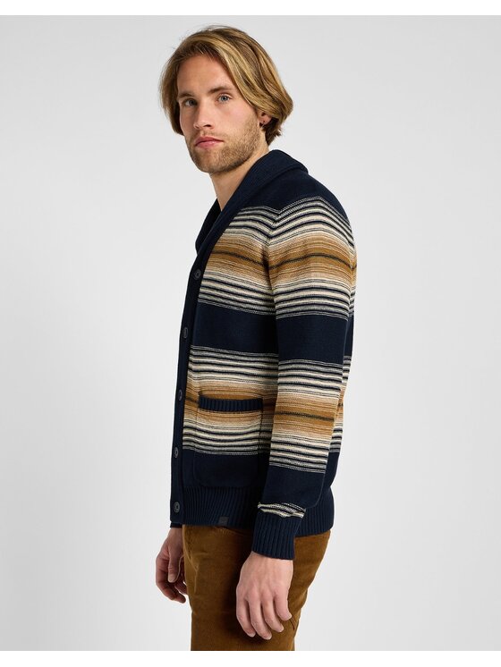 Lee Lee Maglione Frontier Cardigan Blu Regular Fit