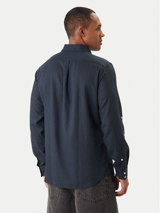 Guess Guess Hemd F6GH06 WG3L0 Dunkelblau Regular Fit