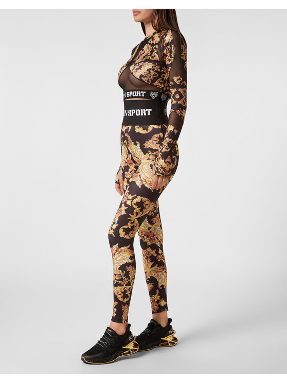 Plein Sport Plein Sport Legginsy 21537 Czarny Active Fit