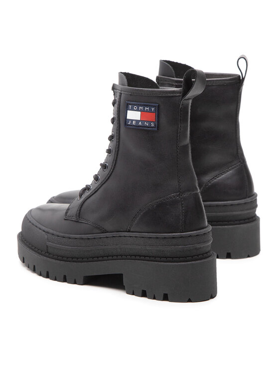 Tommy Jeans Tommy Jeans Ορειβατικά παπούτσια Lace Up Boot EN0EN01899 Μαύρο