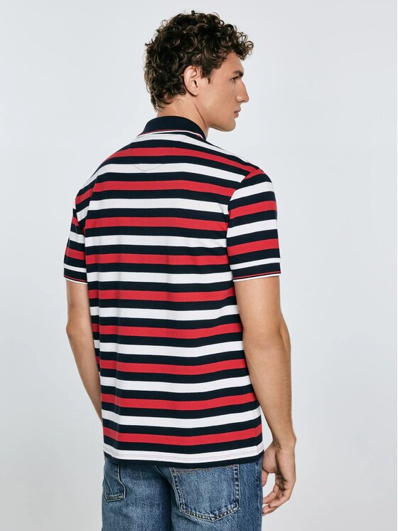 BIG STAR BIG STAR Polo SEULIR_603_150 Czerwony Basic Fit