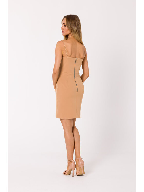 Made of Emotion Made of Emotion Letné šaty M744 Hnedá Premium Fit