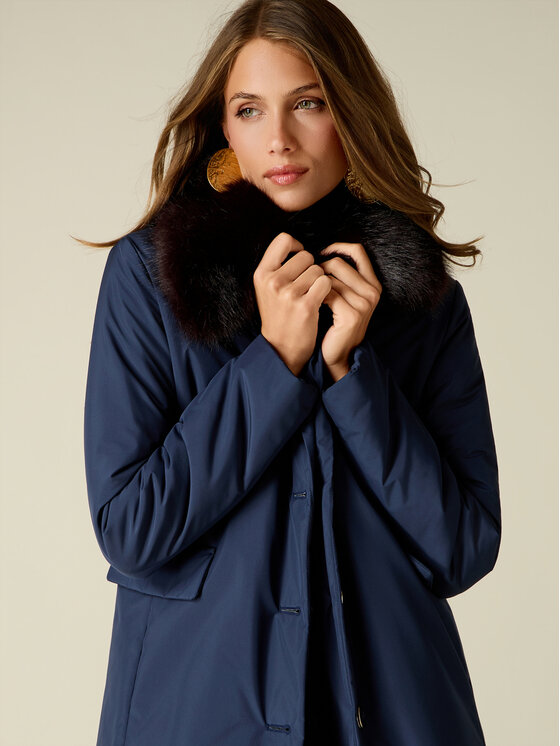 Oltre Oltre Giubbotto piumino F035R001537N034 Blu Over Fit