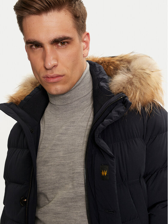 Hetregó Hetregó Daunenjacke Parker 8N436M Dunkelblau Regular Fit