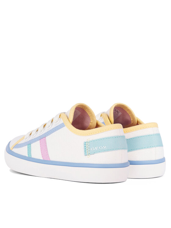 Geox Geox Πάνινα παπούτσια J Gisli Girl J454NF 00010 C1372 D Λευκό