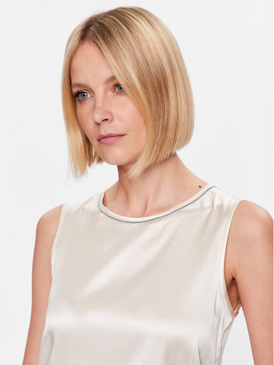 Peserico Peserico Bluza S08893D Écru Regular Fit