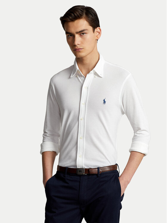 Polo Ralph Lauren Риза 710654408003 Бял Regular Fit
