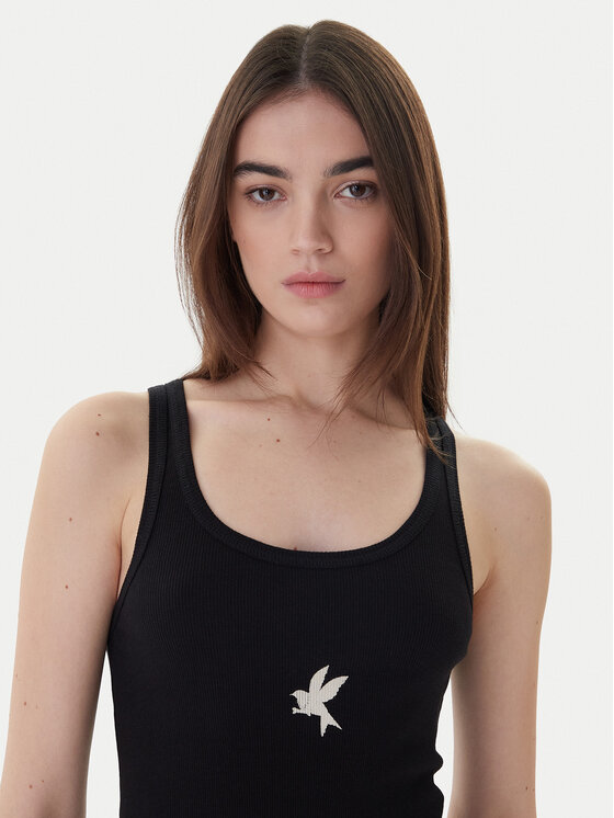 One Teaspoon One Teaspoon Letné šaty Singlet 26495A Čierna Slim Fit