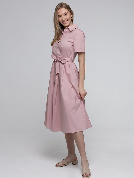 Perso Perso Sukienka letnia RBE265729F Różowy Regular Fit