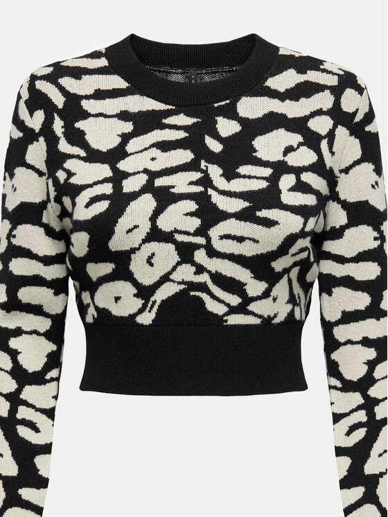 ONLY ONLY Sweter Lima 15339828 Czarny Cropped Fit