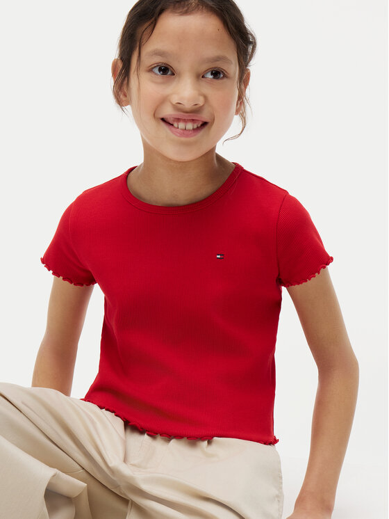 Tommy Hilfiger Tommy Hilfiger Tricou Essential KG0KG08590 Roșu Regular Fit
