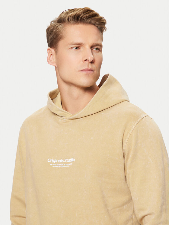Jack&Jones Jack&Jones Majica dugih rukava Vesterbro 12267037 Bež Relaxed Fit