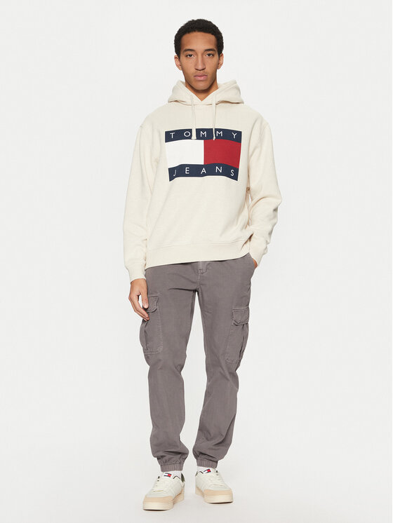 Tommy Jeans Tommy Jeans Majica dugih rukava Flag DM0DM21174 Bež Regular Fit