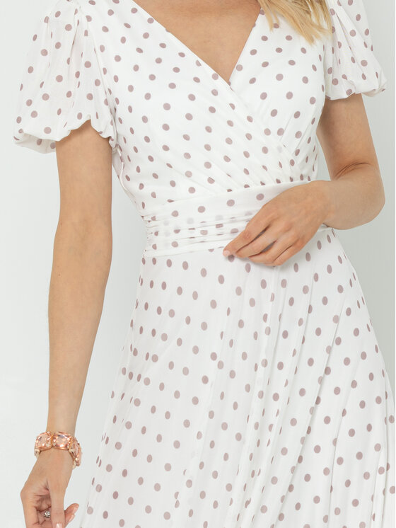 LIDIA KALITA LIDIA KALITA Sukienka koktajlowa Pauline Biały Long Fit