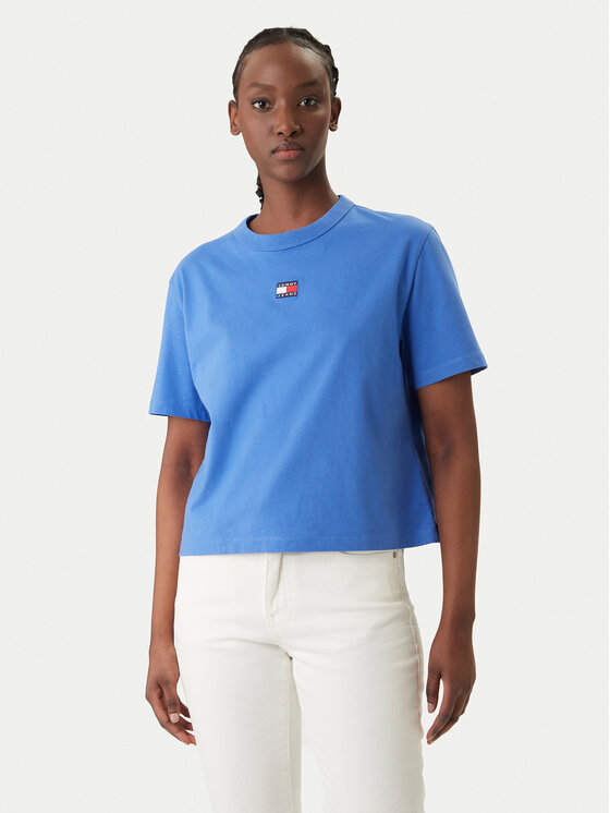 Tommy Jeans Tommy Jeans Tričko DW0DW22202 Modrá Boxy Fit