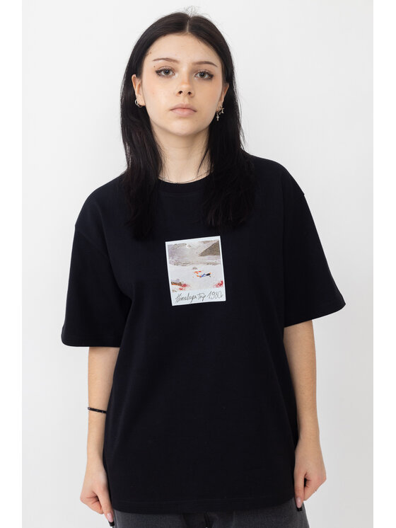 Mercur Mercur T-Shirt Himalaya Czarny Relaxed Fit