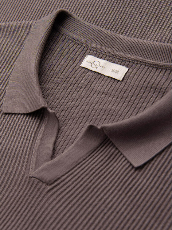 Ombre Ombre Polokošile OM-POSS-0182 Šedá Slim Fit