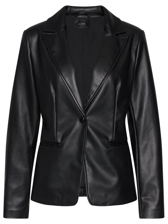 My Twin My Twin Sacou 202MP2092 Negru Regular Fit