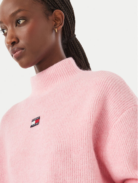 Tommy Jeans Tommy Jeans Sweter Badge DW0DW23349 Różowy Relaxed Fit