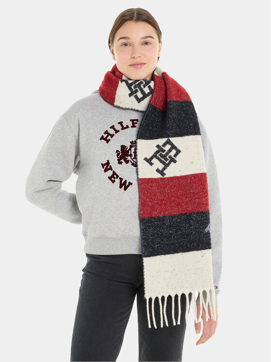 Tommy Hilfiger Tommy Hilfiger Šalikas Limitless Chic Cb Scarf AW0AW15353 Tamsiai mėlyna