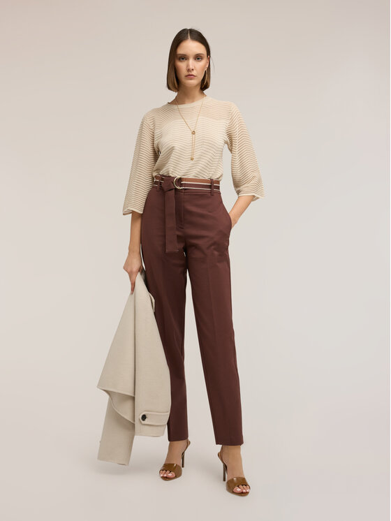 Motivi Motivi Sweter M112W003802N002 Biały Regular Fit