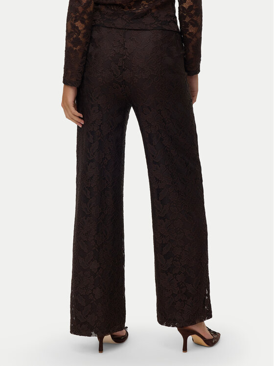 Vero Moda Vero Moda Bavlnené nohavice Neline 10335568 Hnedá Regular Fit