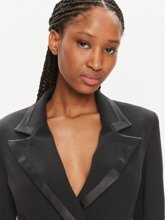Fracomina Fracomina Koktejlové šaty FQ24SD1008W42901 Černá Slim Fit