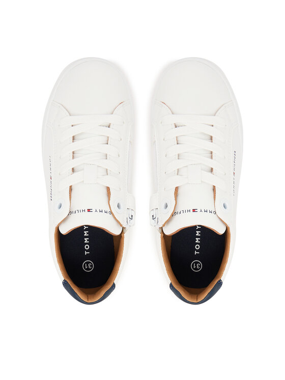 Tommy Hilfiger Tommy Hilfiger Сникърси Low Cut Lace Up Sneaker T3X9-34091-1355 S Бял