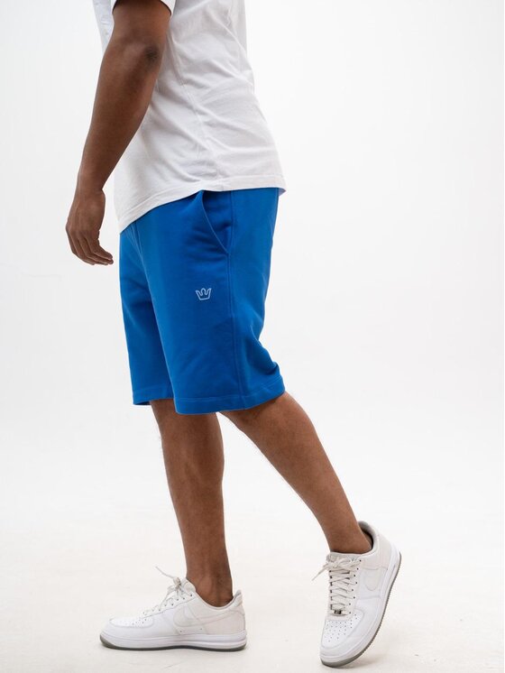 Jigga Wear Jigga Wear Szorty materiałowe Krótkie Spodenki Dresowe Męskie Ciemne Niebieskie Jigga Wear Simple Crown XL Niebieski Regular Fit