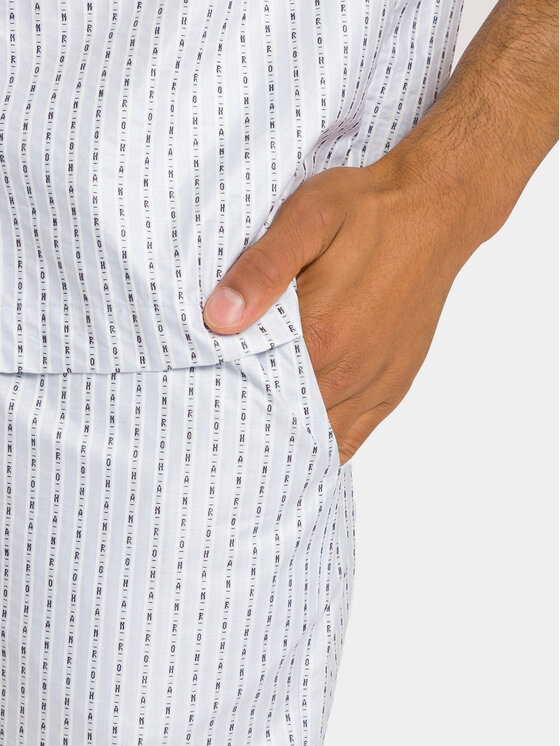 Hanro Hanro Piżama 75766 Biały Regular Fit