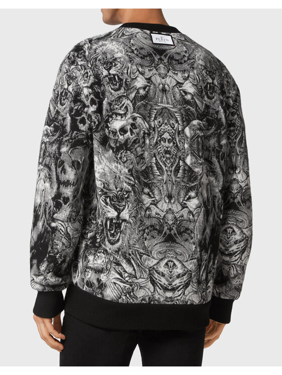 PHILIPP PLEIN PHILIPP PLEIN Sweter 2469 Czarny Regular Fit
