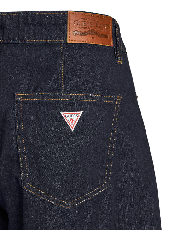 Guess Jeans Guess Jeans Bermuda kratke hlače W6GDY5 D7971 Mornarsko modra Bermuda Fit