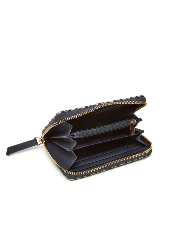 Tommy Hilfiger Tommy Hilfiger Velika moška denarnica Th Jacquard Med Za AW0AW17479 Mornarsko modra